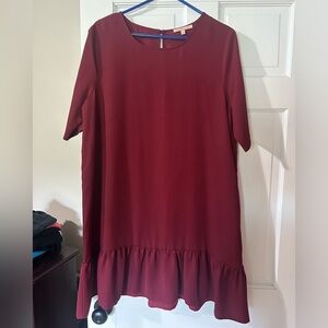 Maroon boutique dress XL